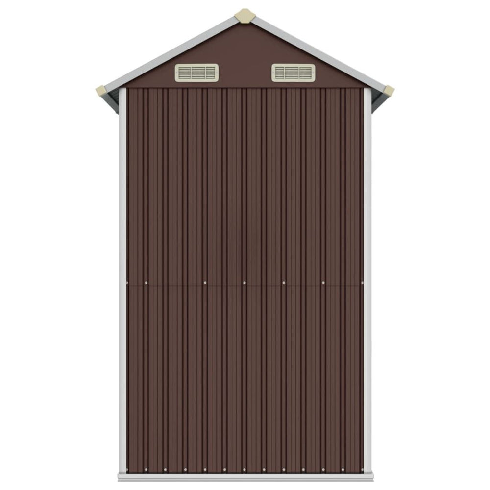 Abri de jardin acier 192 × 152,5 × 237 cm robuste Marron