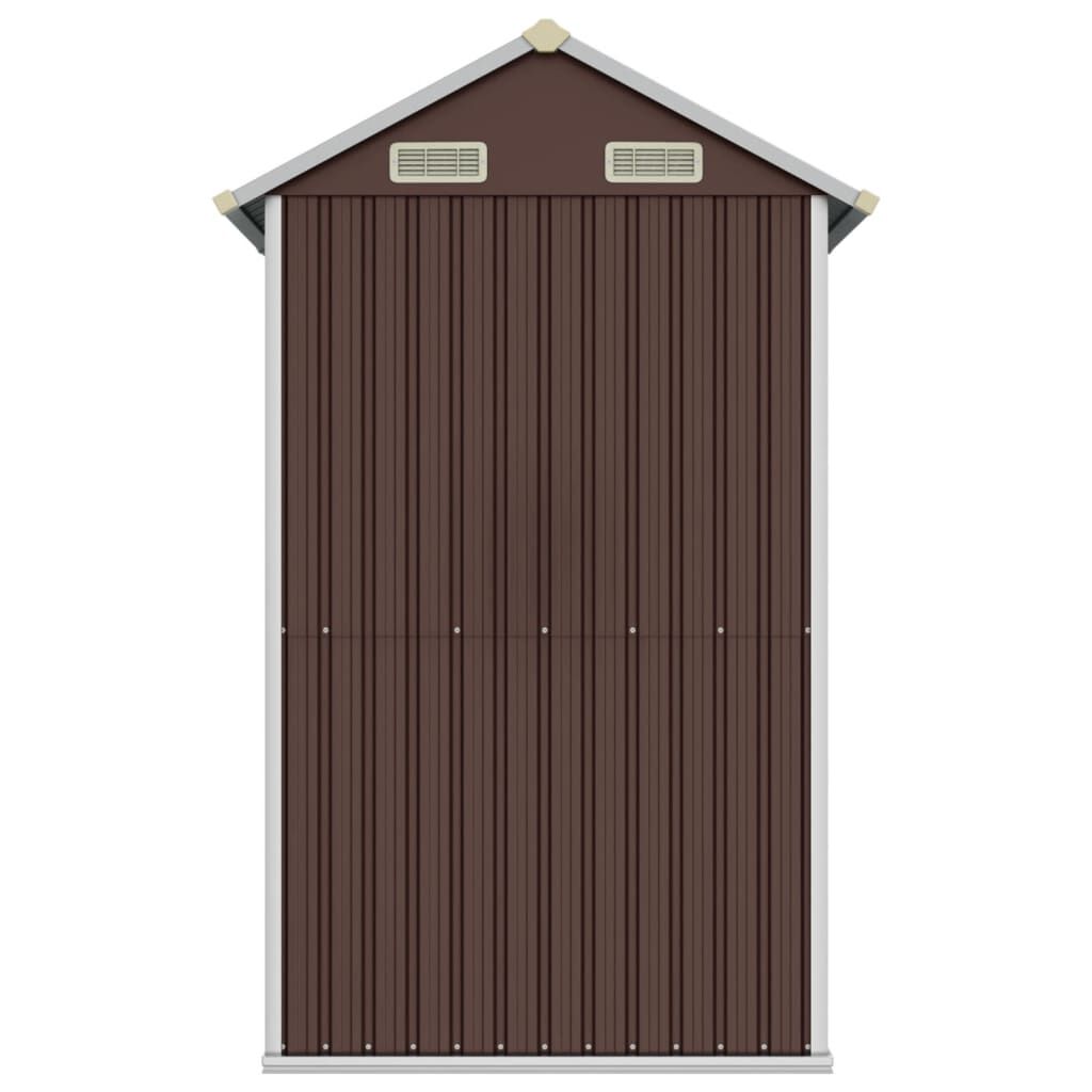 Abri de jardin acier 192x152,5x237 cm robuste Marron