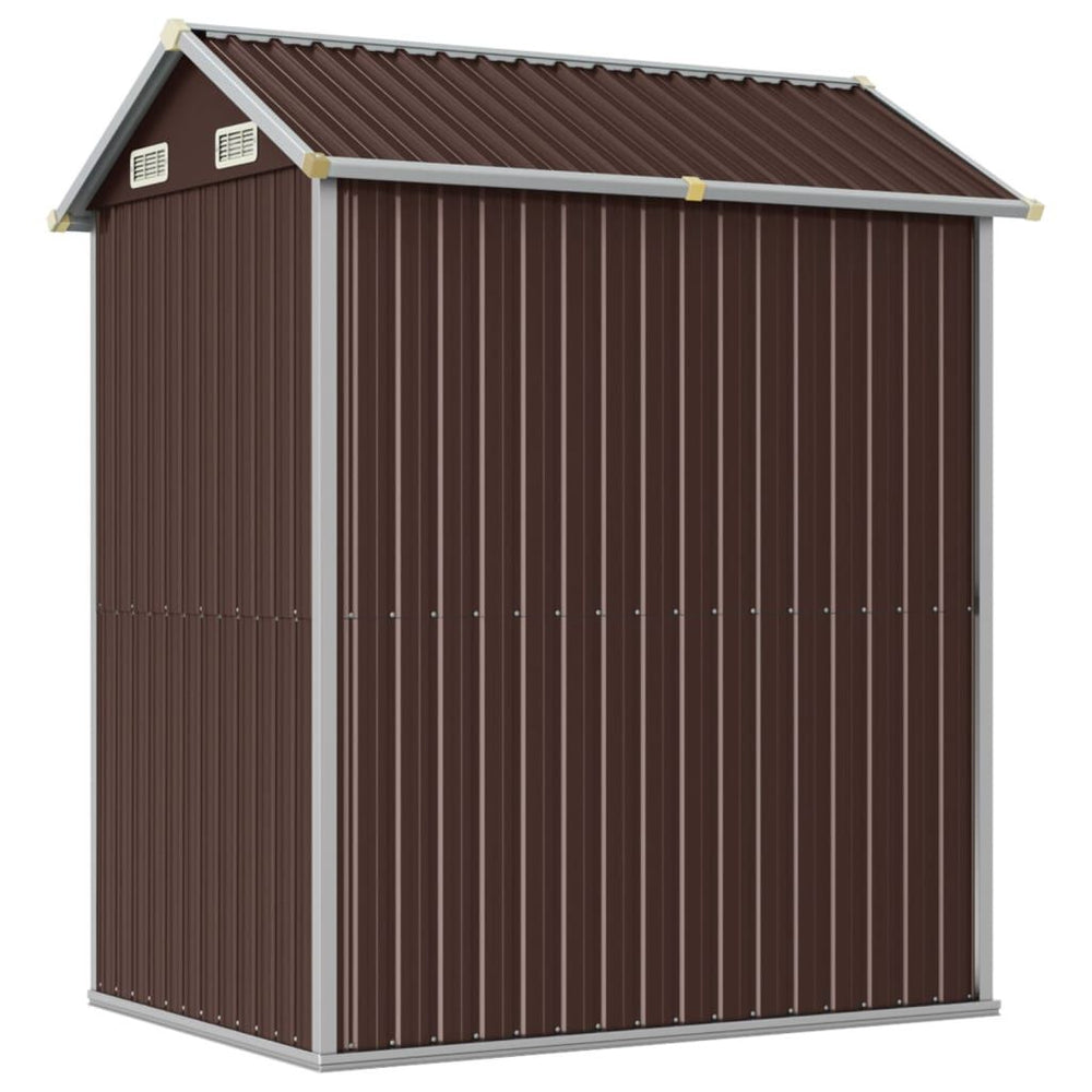 Abri de jardin acier 192 × 152,5 × 237 cm robuste Marron