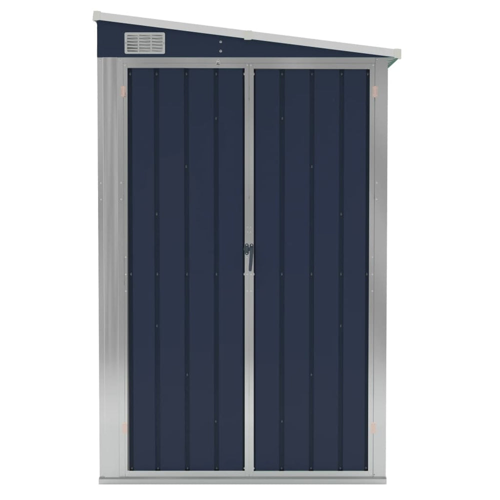 Abri de Jardin Mural en Acier Anthracite 118 × 194 × 178 cm