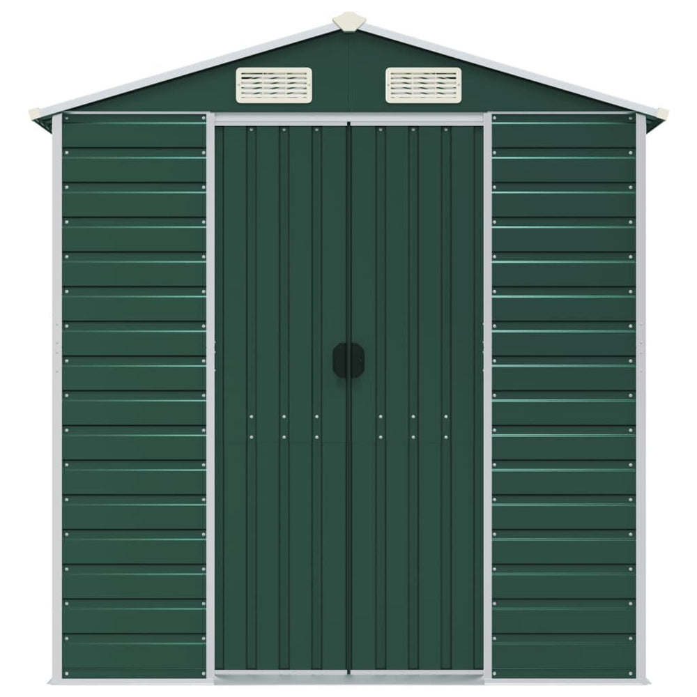 Abri de Jardin en Acier Vert 191 × 98 × 198 cm