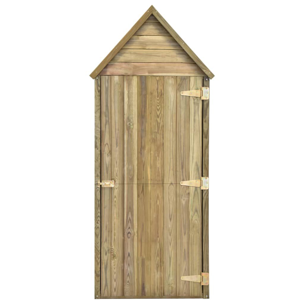 Abri à Outils de Jardin en Bois 69x32x178 cm – Pin Imprégné
