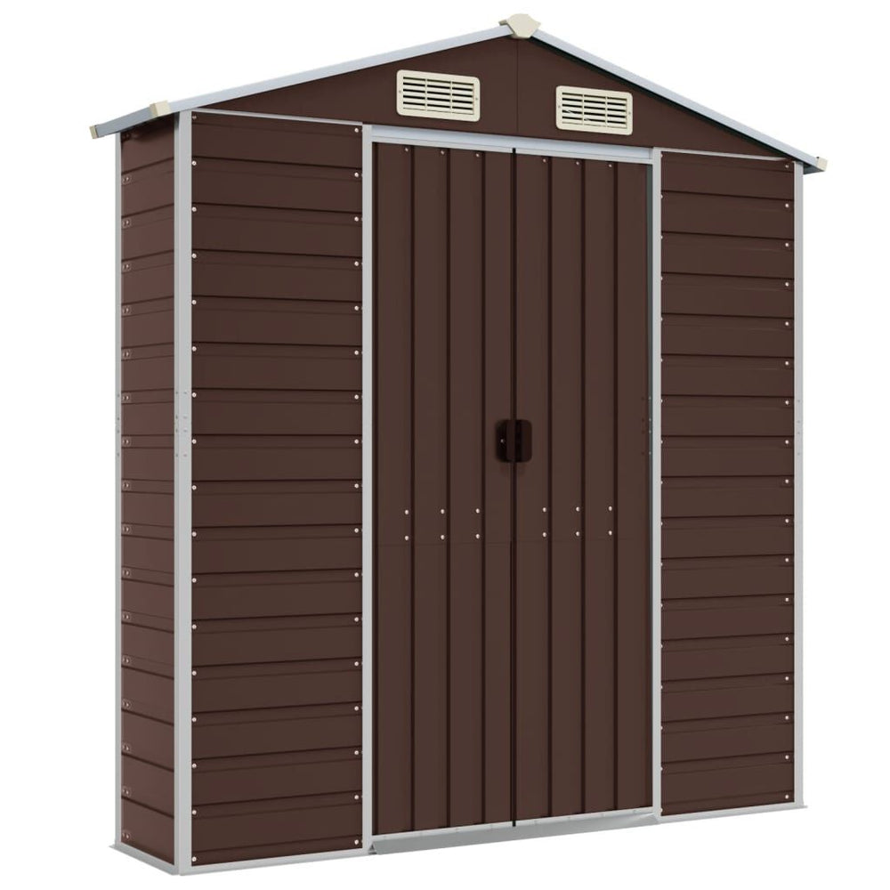 Abri de Jardin en Acier Marron 191 × 98 × 198 cm