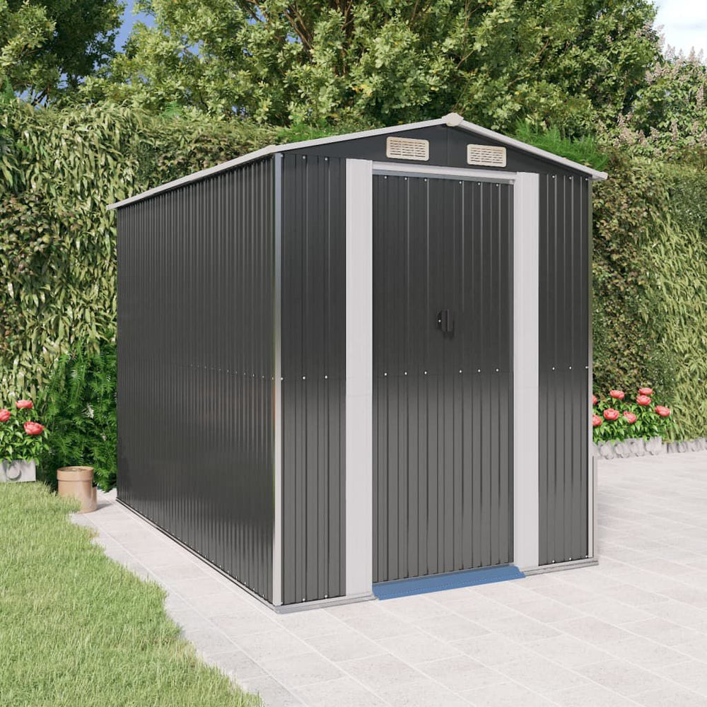 Abri de jardin anthracite 192x102 cm acier galvanisé