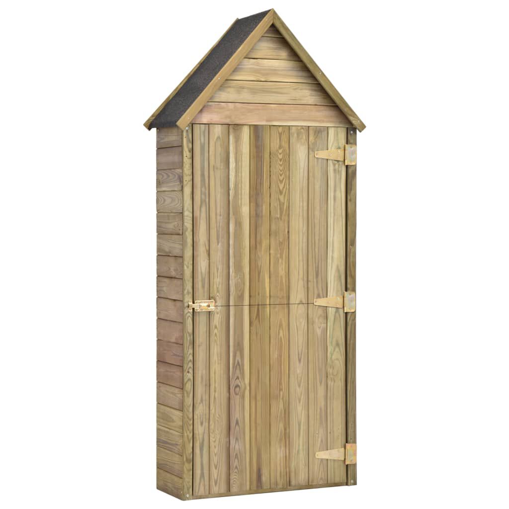Abri à Outils de Jardin en Bois 69x32x178 cm – Pin Imprégné