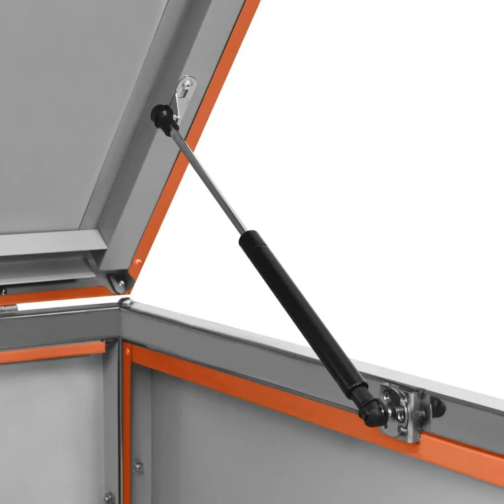 Abri pour poubelle inox 69x77,5x112,5 cm avec verrou Orange