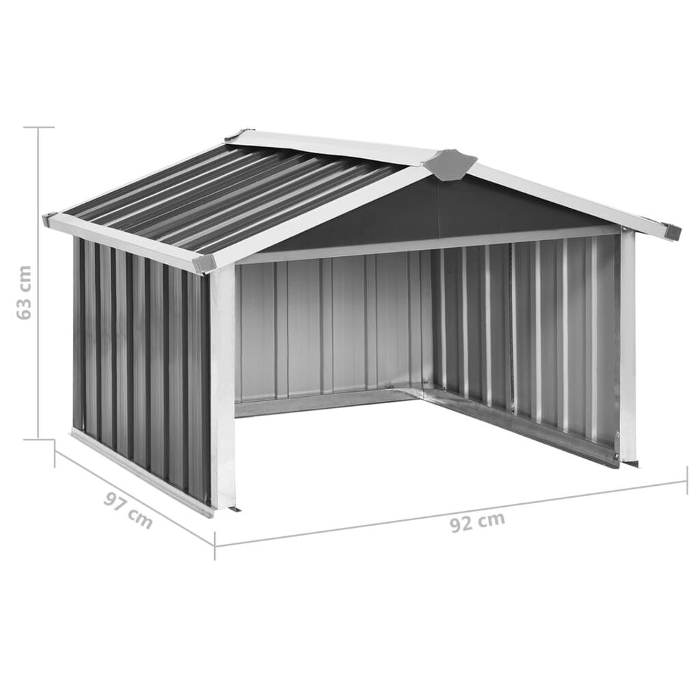 Abri Robot Tondeuse Acier Anthracite 92 × 97 × 63 cm