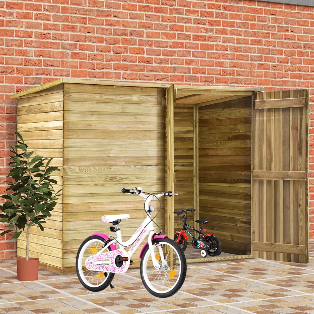 Abri à Vélos en Bois 232x110x170 cm – Pin Traité