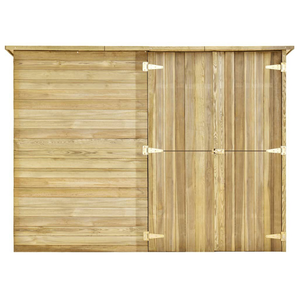 Abri à Vélos en Bois 232 × 110 × 170 cm – Pin Traité