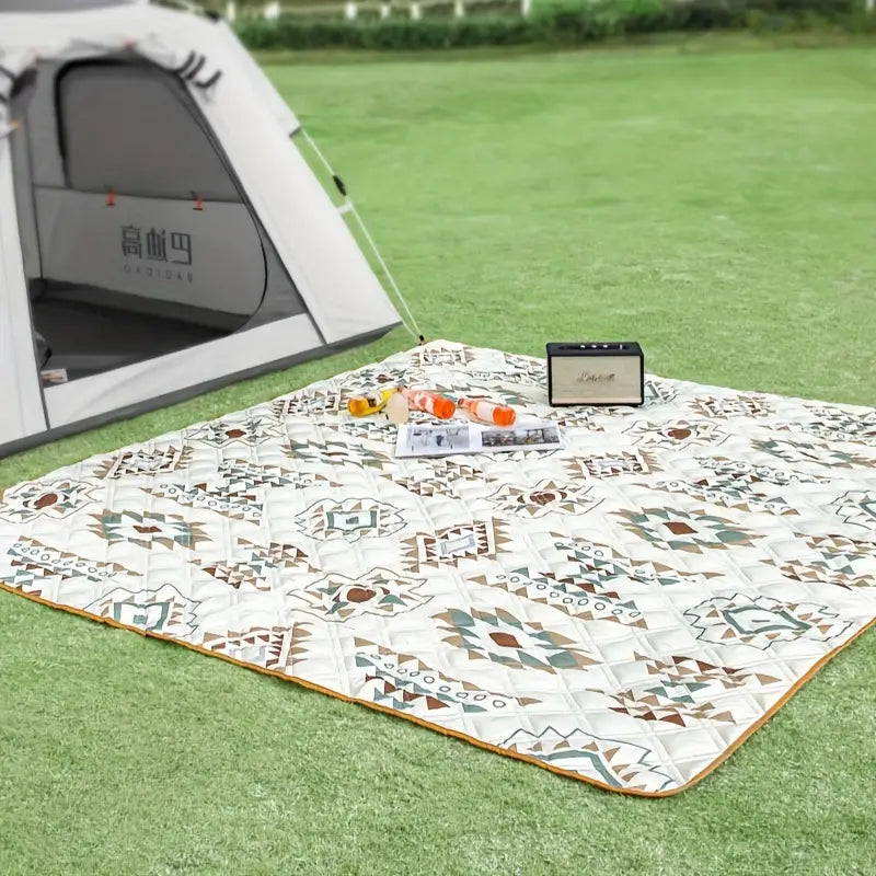 Tapis de Pique-Nique Extérieur Pliable à Carreaux