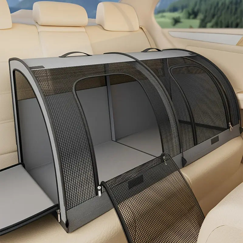 Cage de Transport 2-en-1 Pliable pour Chien – Tissu Oxford Résistant & Fenêtres en Maille