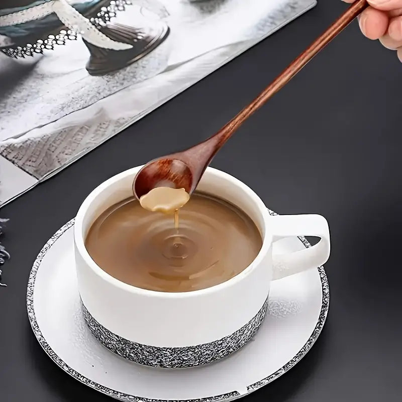 Lot de 5 Cuillères à Soupe en Bois -Cuisine Quotidienne