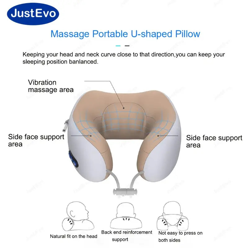 U-Shaped Heated Massage Cushion – Optimal Relaxation