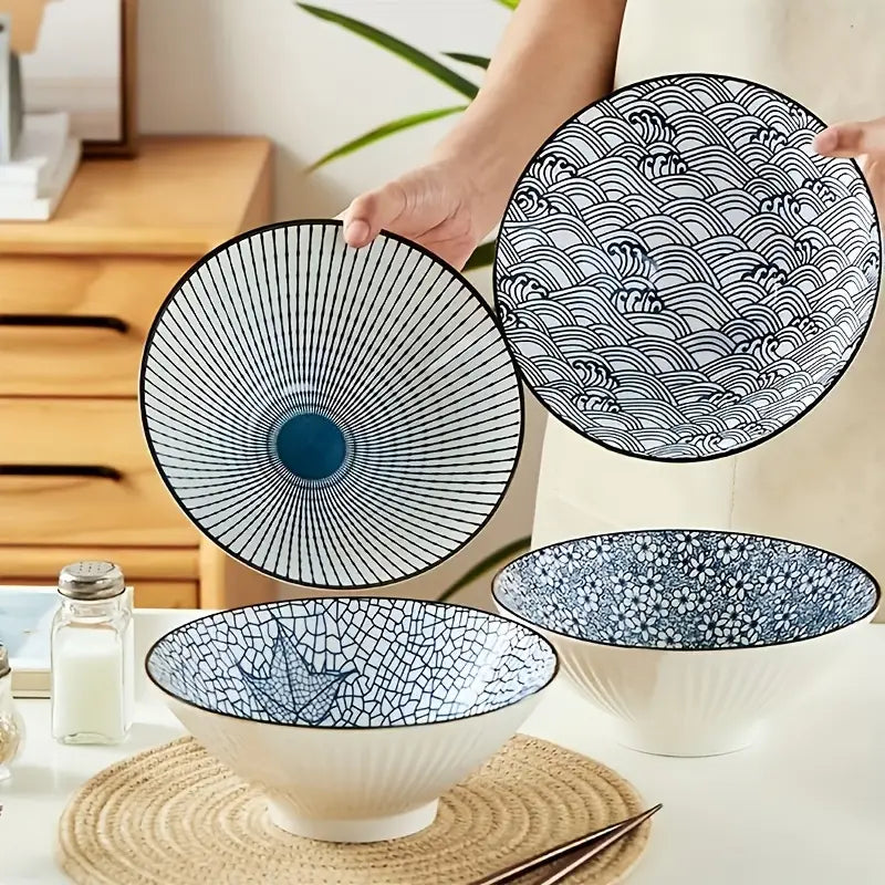 Ensemble de Bols en Céramique Kyoto Bleu