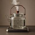 Théière en Verre Moderne avec Manche en Bois - 600 ml