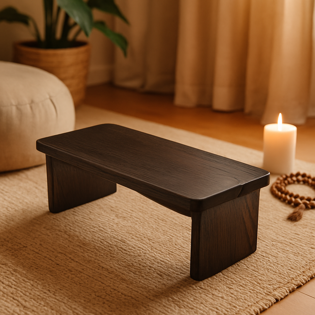 Banc de Méditation Pliable en Bois pour le Yoga