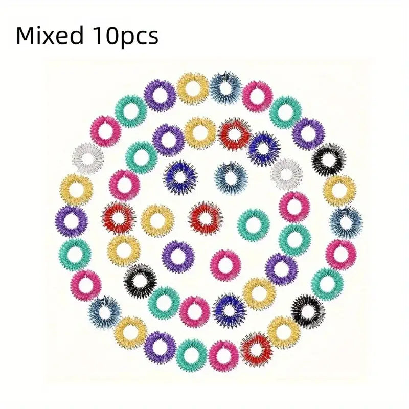 10x Anneaux de Massage pour Doigts – Acupression & Relaxation