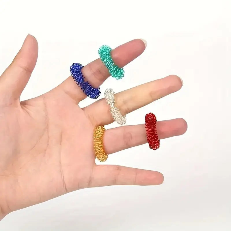 10x Anneaux d’acupression pour doigts – Bagues de massage