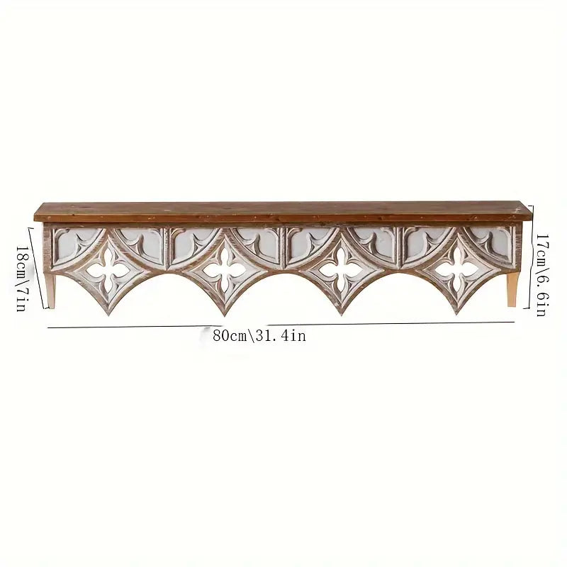 Étagère Murale Vintage en Bois