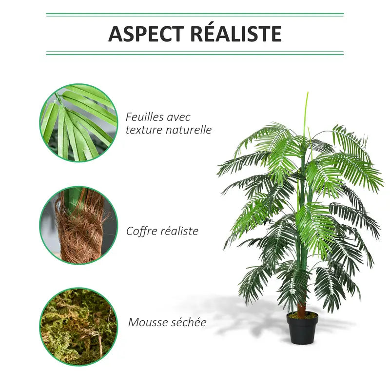 Luxurious Artificial Palm Tree - Height 1.7 m - Outsunny