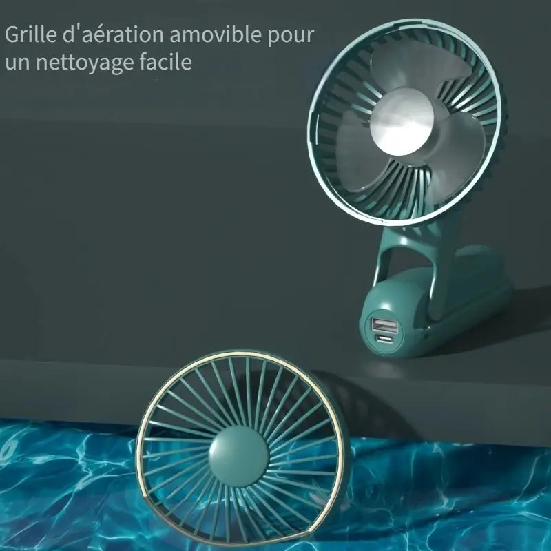 Ventilateur Portable Pliable à Main – Rechargeable & Silencieux