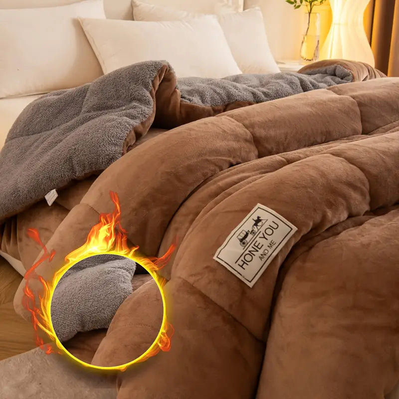 Couvre-lit Réversible en Velours de Lait – Style Vintage & Confort Moderne