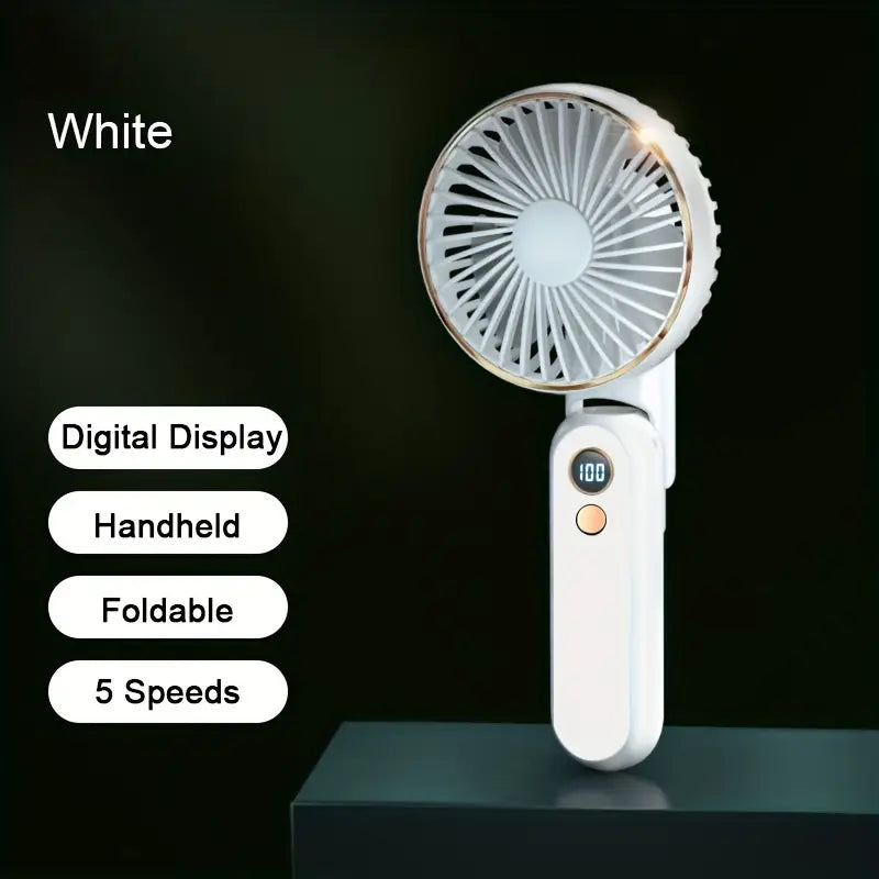 Ventilateur Portable Pliable à Main – Rechargeable & Silencieux
