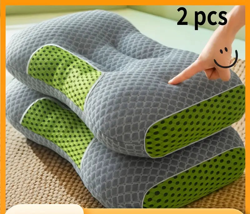 Lot de 2 Oreillers Cervicaux Tricotés Doux – Un Sommeil Luxueux et Réparateur