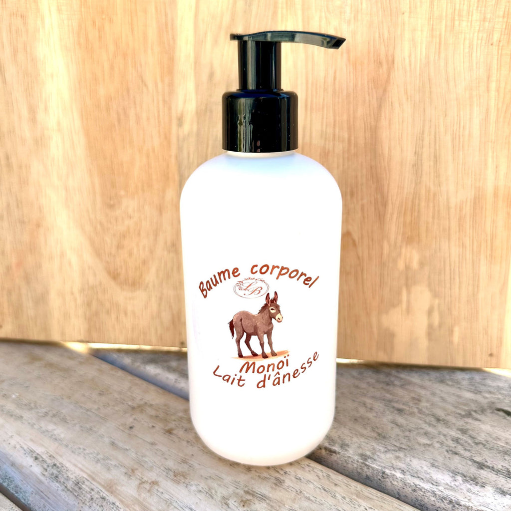 Baume corporel au lait d’ânesse bio 250 ml Monoï - Savonneries de Bormes