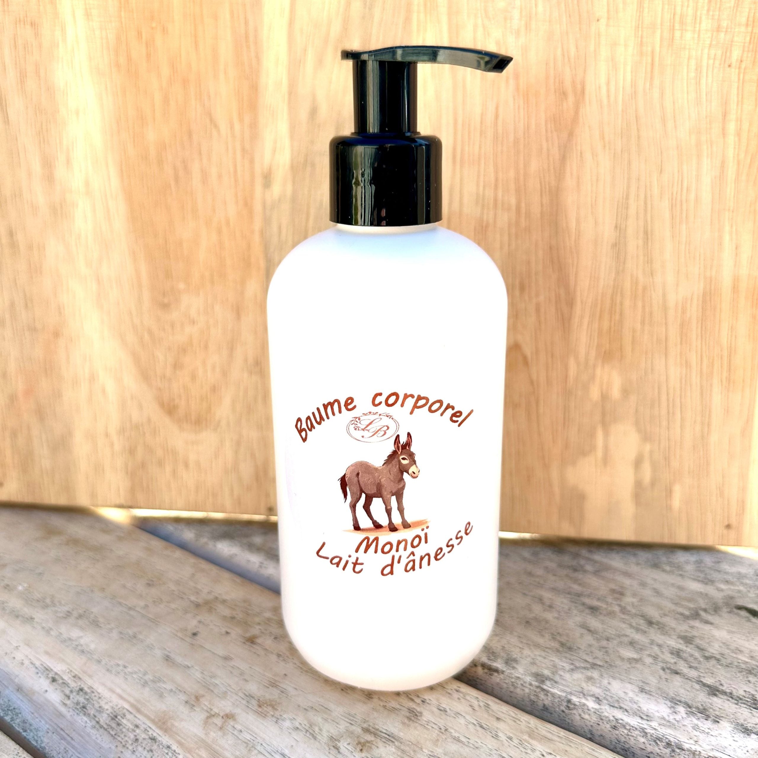 Baume corporel au lait d’ânesse bio 250 ml Monoï - Savonneries de Bormes