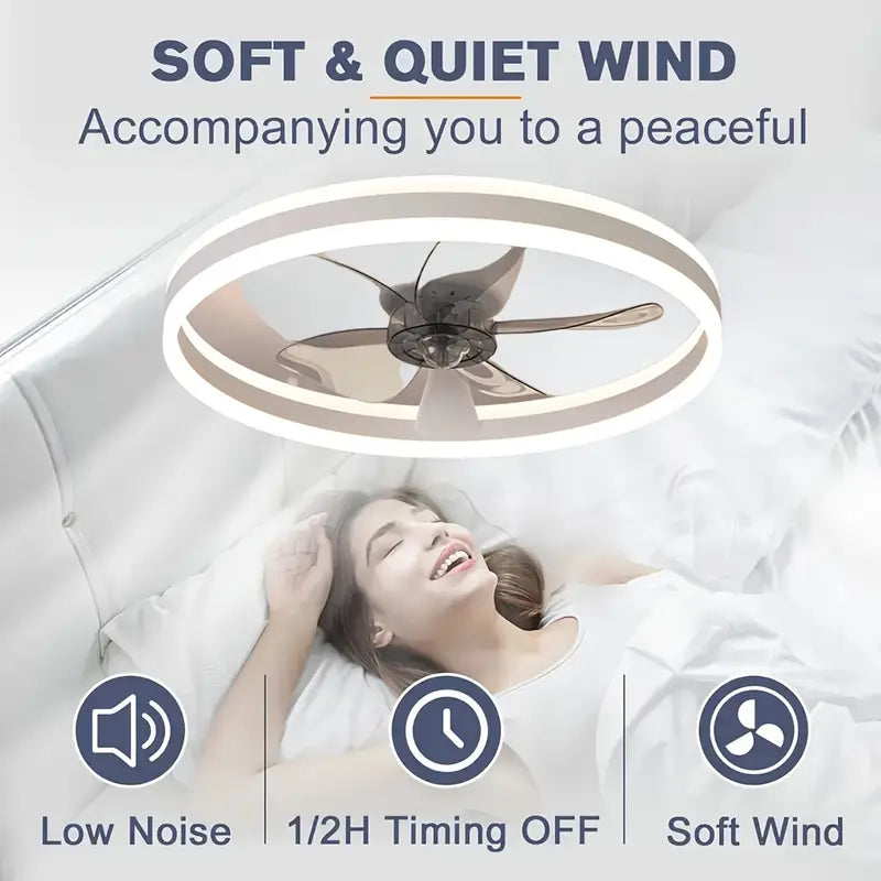 Ventilateur de Plafond Moderne à LED 50 cm