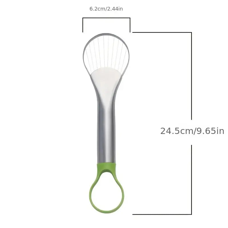 Trancheur & Coupe-Avocat 3-en-1 en Acier Inoxydable