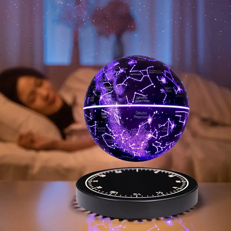 Globe Lumineux Flottant Anti-Gravité – Veilleuse Constellation LED à Lévitation Magnétique