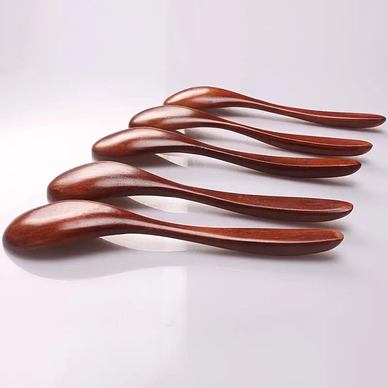 Ensemble de 7 Petites Cuillères en Bois