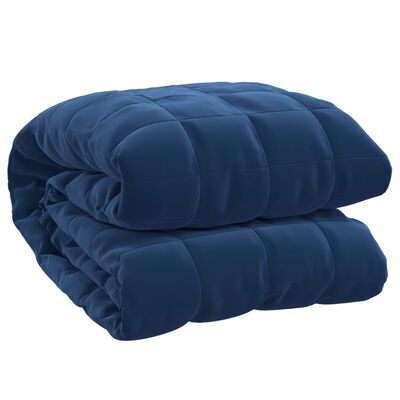 Couverture lestée bleue – vue du modèle en bleu