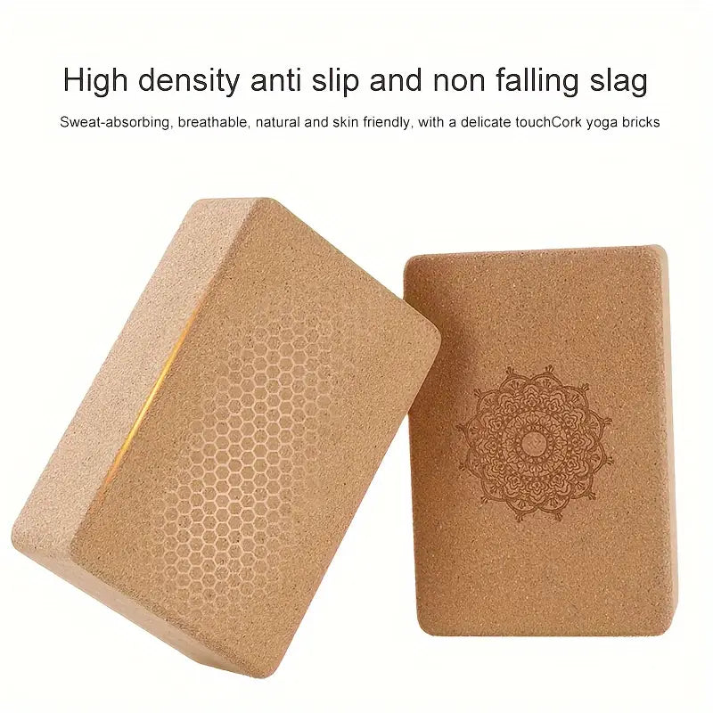 Lot de 2 Blocs de Yoga en Liège Naturel