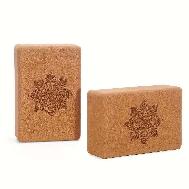 Lot de 2 Blocs de Yoga en Liège Naturel