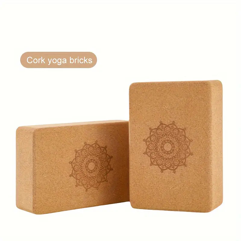 Lot de 2 Blocs de Yoga en Liège Naturel