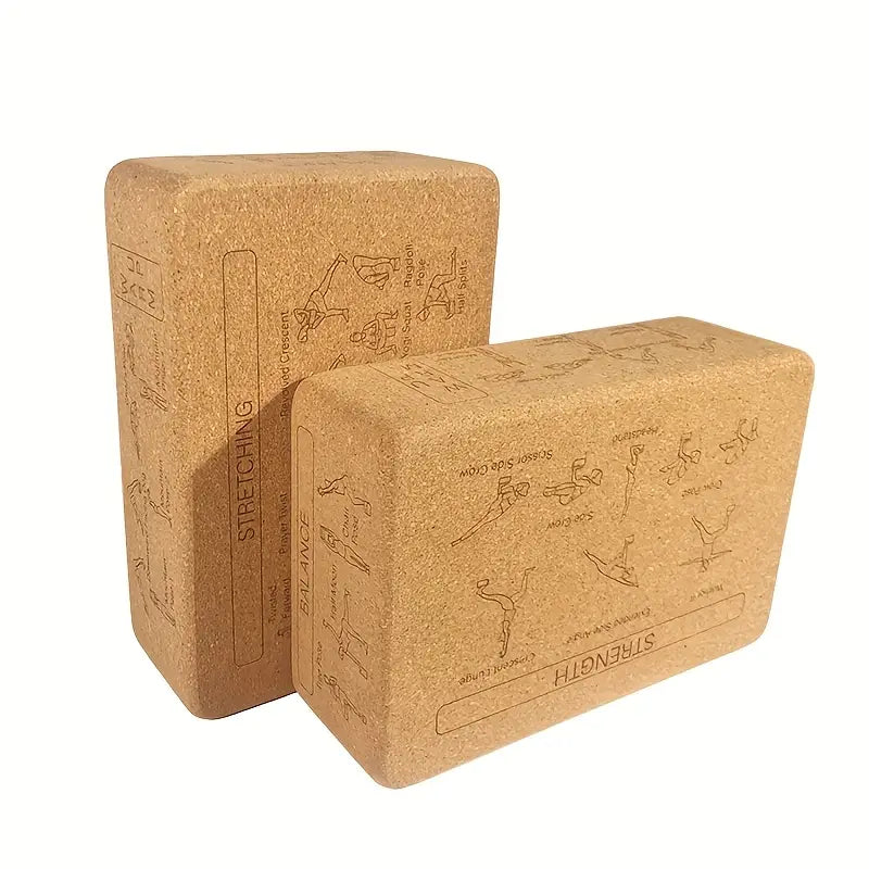 Lot de 2 Blocs de Yoga en Liège Naturel