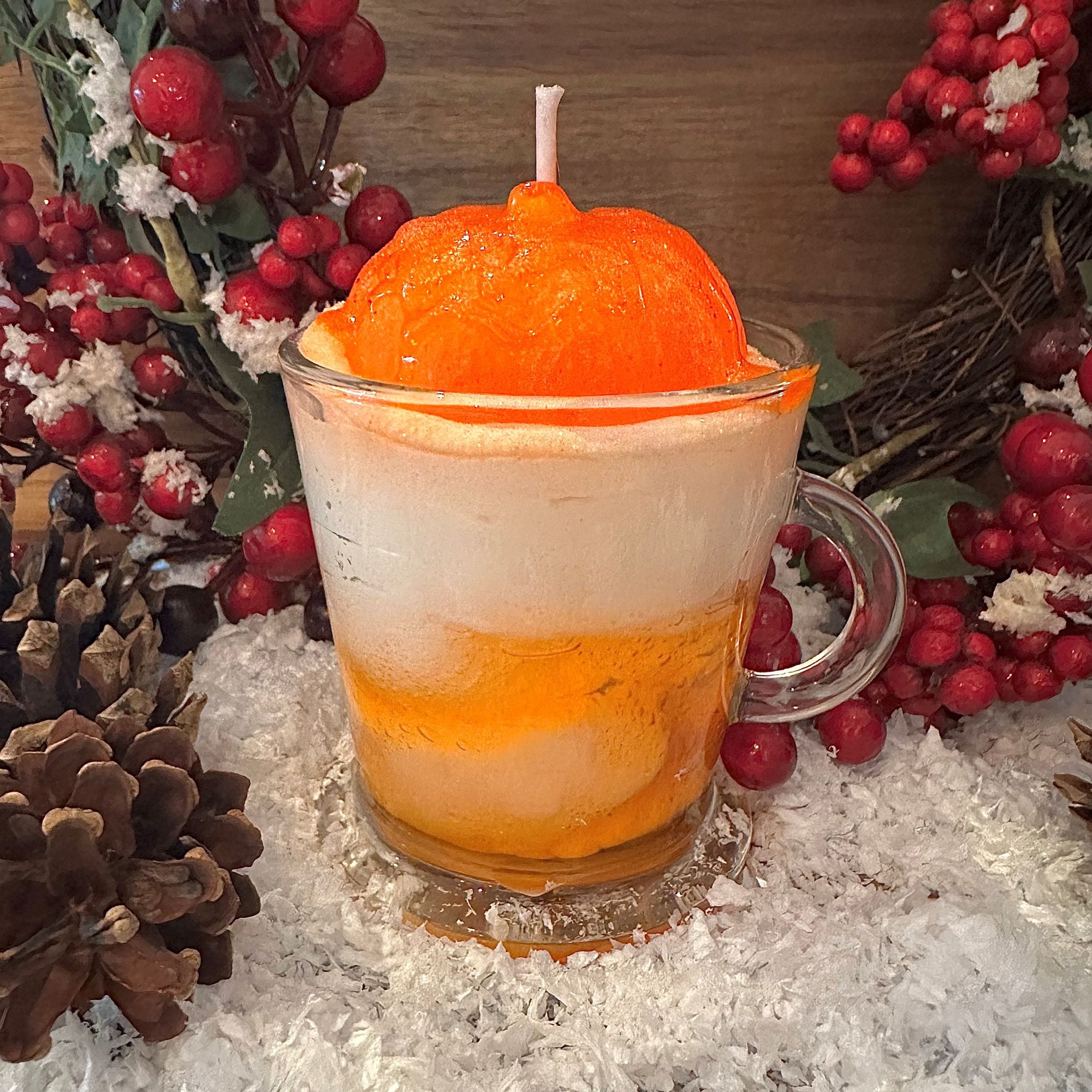 Bougie tasse CLEMENTINE DE NOËL 135g - Savonnerie de Bornes