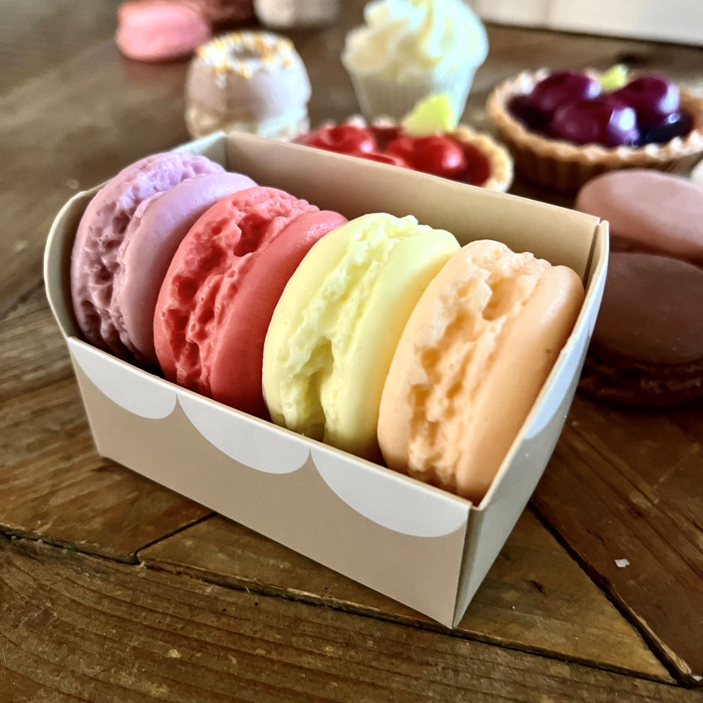 Boîte de 4 Savons Macarons Assortis - Savonnerie de bornes