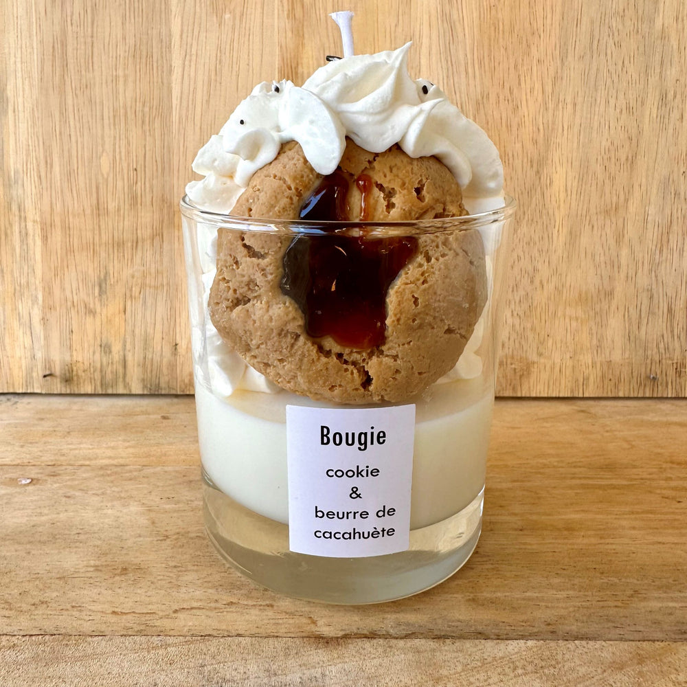 Bougie parfumée cookie au beurre de cacahuète 350 g – Savonnerie de Bormes