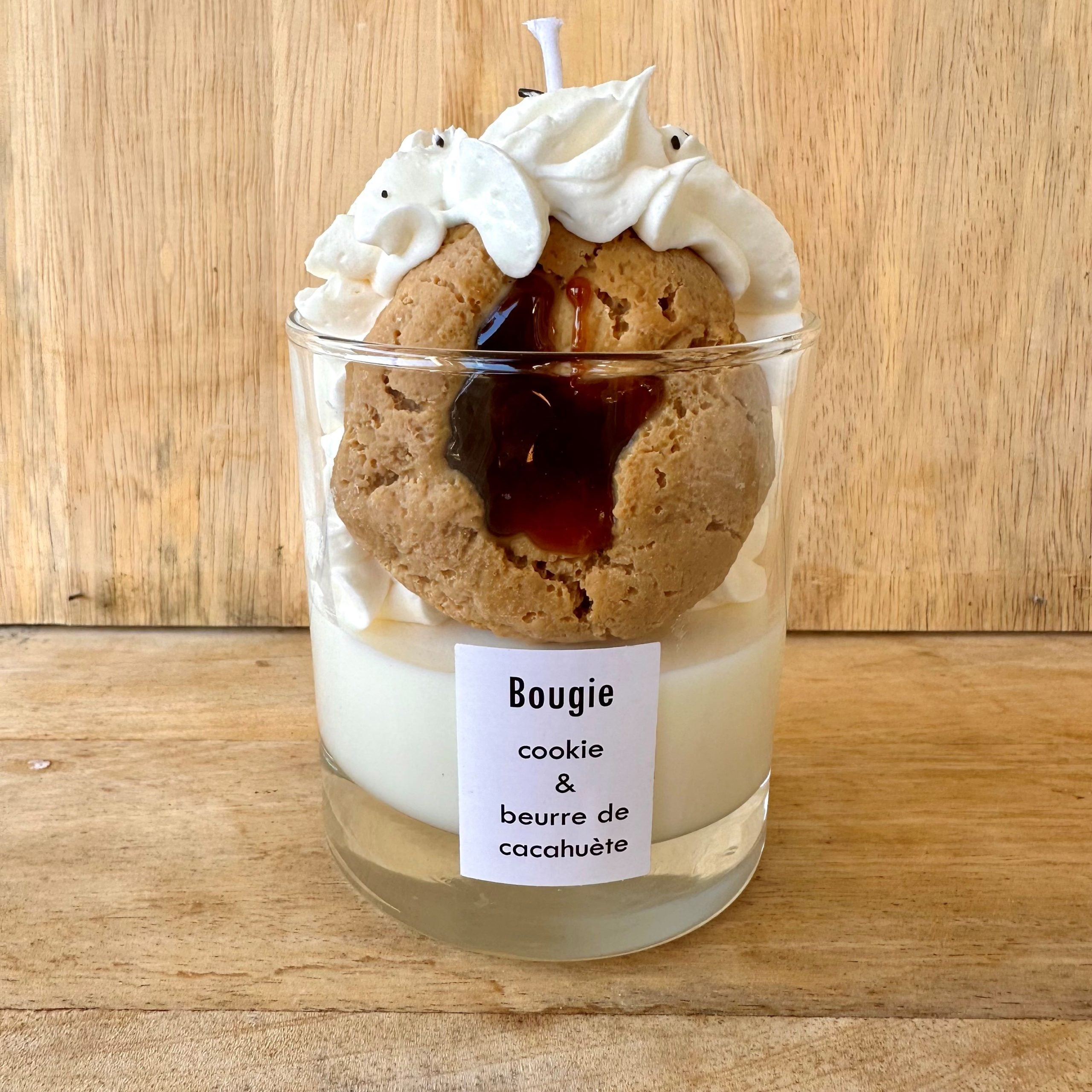 Bougie 350 g Cookie beurre de cacahuète - Savonnerie de Bormes