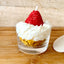 Mini glass candle 75 g Mini strawberry whipped cream sponge cake - Gourmet Candle