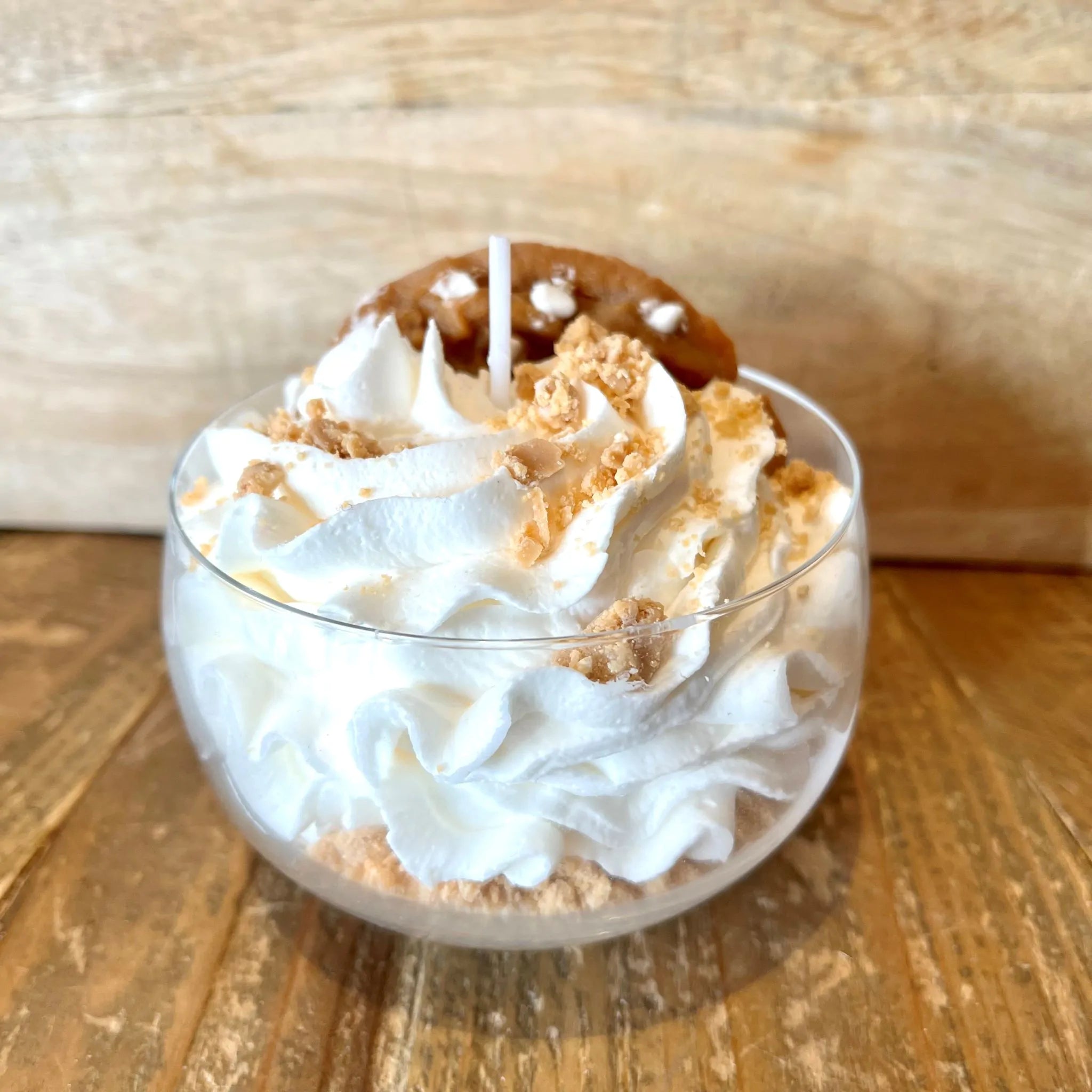 Chantilly glass candle 145 g Cookie dough - Gourmet candle