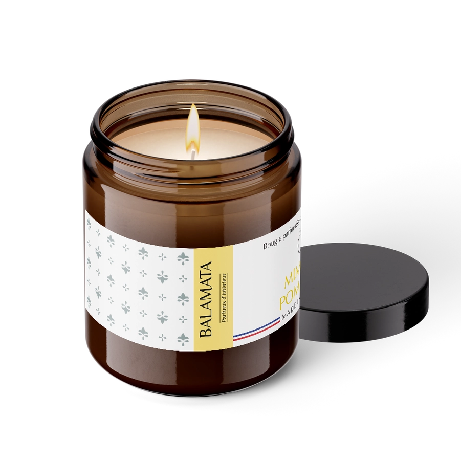 Duftkerze mit Pommadier. 140G – Mimosa-Pompons – Balamata