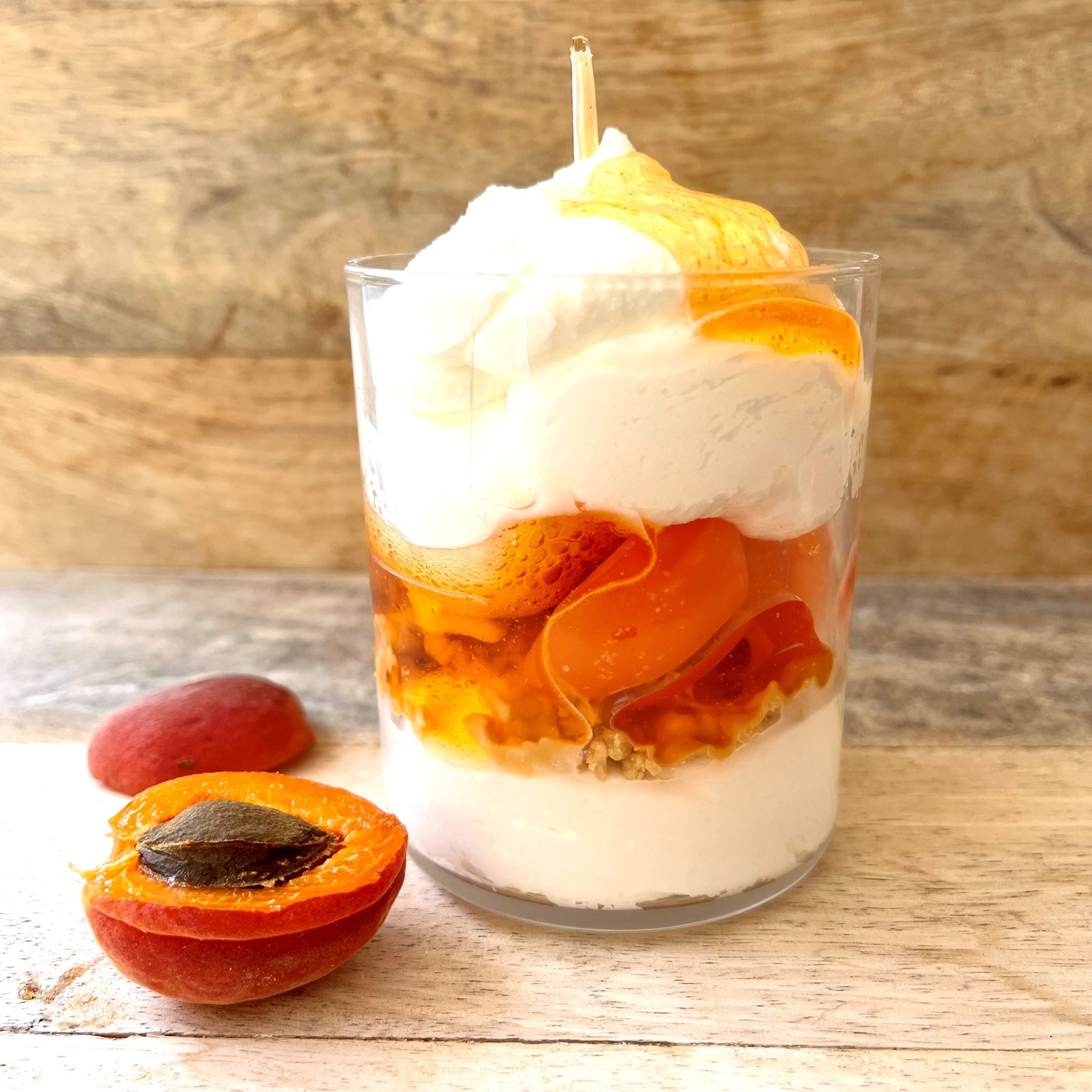 Bougie tiramisu 160 g Abricot - Bougies Gourmandes