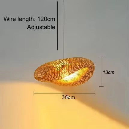Luminaire en Bambou Tissé à la Main