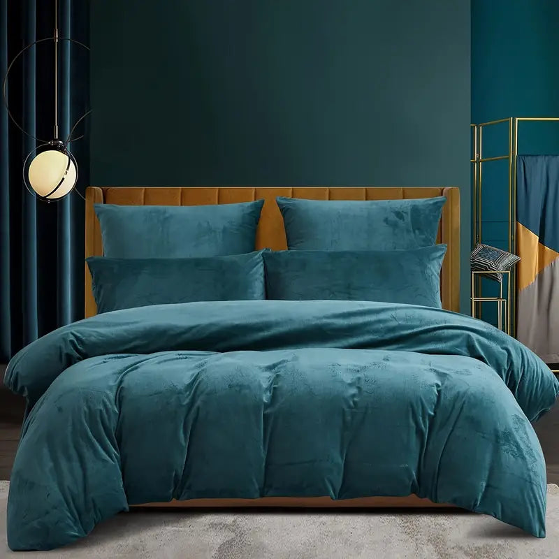 Ensemble de Literie en Peluche Luofanfei