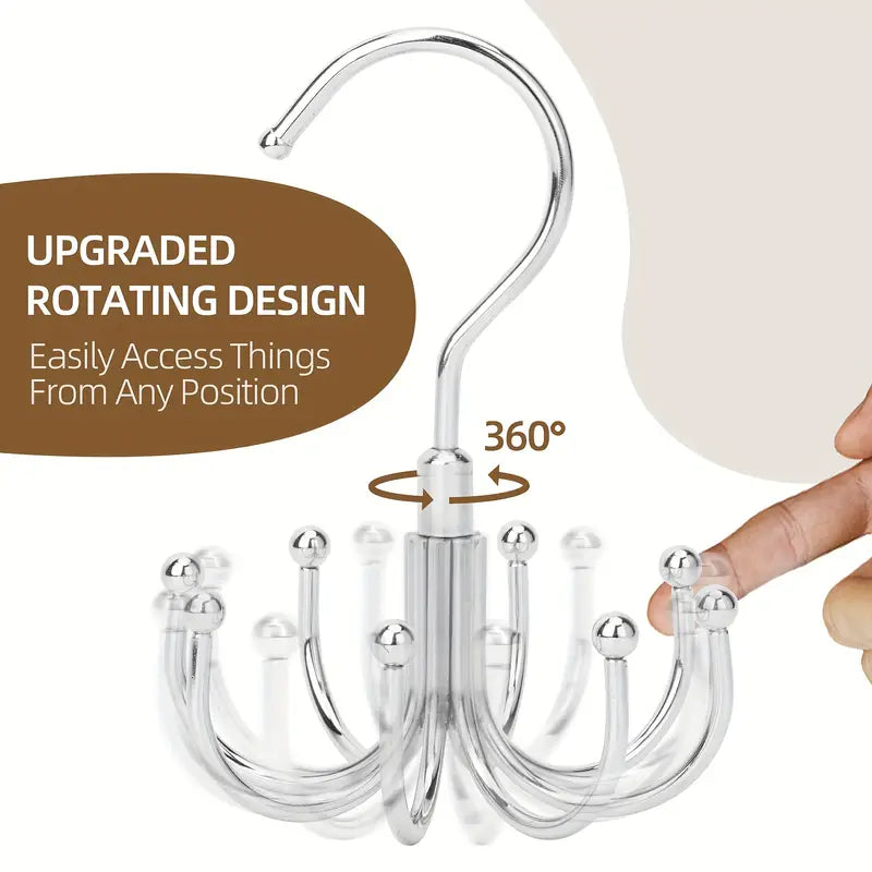 Cintre de Rangement Rotatif Multi-Usage en Acier Inoxydable